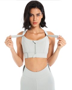 Women breathable sexy adjustable straps shockproof padded yoga High Support Seamless Sports Bra