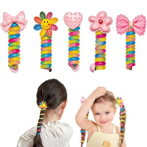 3 Pair) Cute Kids Telephone Wire Hair 