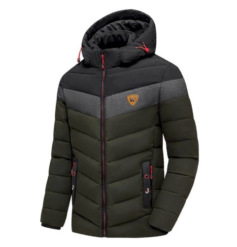 Men's Stylish Windproof Padding Huddles Jacket (Olive)